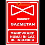 Semn pentru robinet gaz metan